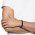 Curb Chain Bracelet in Black Titanium with Black Diamonds, 11.5mm