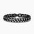 Curb Chain Bracelet in Black Titanium with Diamonds, 11.5mm