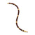 Hex Bead Bracelet with Red Tigers Eye and 18K Yellow Gold, 6mm, Size Medium
