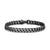 Curb Chain Bracelet in Black Titanium with Diamonds, 8mm