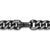 Curb Chain Bracelet in Black Titanium with Diamonds, 8mm
