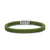 Chevron Bracelet in Green Rubber with Sterling Silver, Size Small