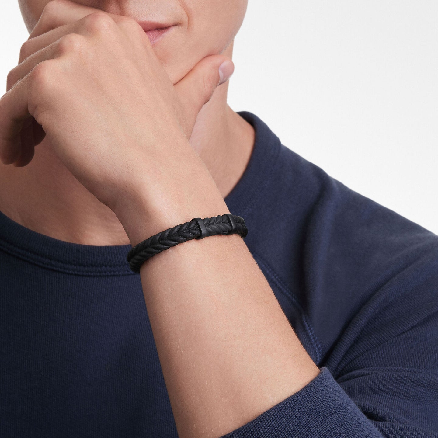 David Yurman The Chevron Collection Bracelet in Black Titanium (Image 3)