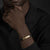 Streamline ID Black Rubber Bracelet with 18K Yellow Gold