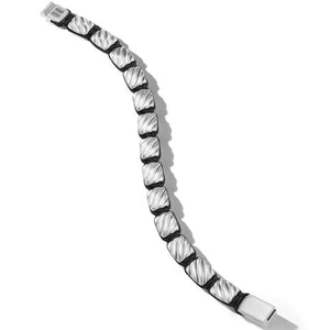 Sculpted Cable Woven Tile Bracelet in Sterling Silver