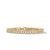 Curb Chain Bracelet in 18K Yellow Gold with Pavé Diamonds, Size Medium