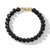 Spiritual Beads Bracelet in 18K Yellow Gold with Black Onyx, Size Large