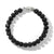Spiritual Beads Bracelet in Sterling Silver with Black Onyx, Size Large