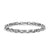 Streamline Link Bracelet in Sterling Silver with Black Diamonds, 5.5mm