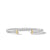 Cable Cuff Bracelet in Sterling Silver with 14K Yellow Gold, Size Medium