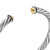 Cable Cuff in Sterling Silver with 14K Yellow Gold and Black Diamonds, 6mm