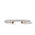 Cable Cuff Bracelet in Sterling Silver with 14K Yellow Gold and Tiger&#39;s Eye, Size Large