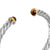 Cable Cuff Bracelet in Sterling Silver with 14K Yellow Gold and Tiger&#39;s Eye, Size Medium