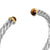 Cable Cuff Bracelet in Sterling Silver with 14K Yellow Gold and Tiger's Eye, Size Large
