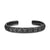 Pyramid Cuff Bracelet in Black Titanium with Black Diamonds, 9.3mm, Size Medium