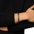 Chevron Cuff Bracelet in Titanium, 8mm, Size Medium
