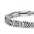Chevron Link Bracelet in Sterling Silver, 7.6mm