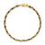 Streamline Faceted Chain Bracelet in 18K Yellow Gold with Forged Carbon, 4.3mm