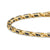 Streamline Faceted Chain Bracelet in 18K Yellow Gold with Forged Carbon, 4.3mm