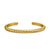 Sculpted Cable Cuff Bracelet in 18K Yellow Gold, 5.5mm, Size Medium