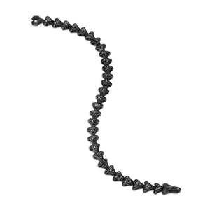 Armory Link Bracelet in Black Titanium with Black Diamonds, 7.5mm