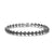 Armory Link Bracelet in Sterling Silver with Black Diamonds, 7.5mm