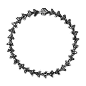 Armory Link Bracelet in Sterling Silver with Black Diamonds, 7.5mm