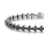 Armory Link Bracelet in Sterling Silver with Black Diamonds, 7.5mm