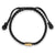 Petrvs Horse Black Nylon Woven Station Bracelet in 18K Yellow Gold with Black Onyx, 11.9mm