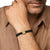 Petrvs Horse Black Nylon Woven Station Bracelet in 18K Yellow Gold with Black Onyx, 11.9mm