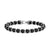 Spiritual Beads Bracelet in Sterling Silver with Black Onyx, 8mm