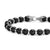 Spiritual Beads Bracelet in Sterling Silver with Black Onyx, 8mm