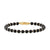 Spiritual Beads Bracelet in 18K Yellow Gold with Black Onyx and Diamonds, 6mm