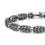Chevron Bead Bracelet in Sterling Silver with Black Diamonds, 7.5mm