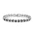 Hex Pavé Tennis Bracelet in Sterling Silver with Black Diamonds, 8mm