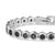 Hex Pavé Tennis Bracelet in Sterling Silver with Black Diamonds, 8mm