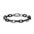 DY Madison Chain Bracelet in Black Titanium with Sterling Silver, 8.5mm