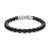 Box Chain Bracelet with Stainless Steel and Sterling Silver, 7.3mm, Size Large