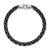 Box Chain Bracelet with Stainless Steel and Sterling Silver, 7.3mm, Size Large