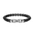 Box Chain Bracelet with Stainless Steel and Sterling Silver, 7.3mm, Size Large
