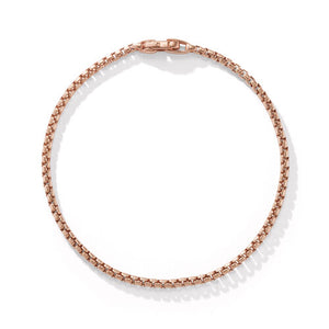 Box Chain Bracelet in 18K Rose Gold, Size Medium - Main Image