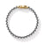Box Chain Bracelet in Sterling Silver with 14K Yellow Gold, Size Medium