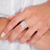 Sabel Collection 14K White Gold Round White Diamond Flower Ring