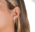 Sabel Collection 18K White Gold &quot;S&quot; Diamond Stick Climber Earrings in .66cttw