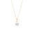 14K Yellow Gold Pearl and Diamond Accent Pendant Necklace