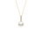 Sabel Collection Yellow Gold Pearl and Round Diamond Necklace