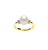 Sabel Collection Yellow Gold Akoya Pearl and Diamond Accent Ring