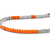 John Hardy Heishi Sterling Silver Orange Enamel Bracelet