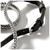 John Hardy Classic Chain Silver Three Wrap Chain and Black Leather Bracelet