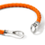John Hardy Sterling Silver and Orange Leather Cord Hook Clasp Bracelet